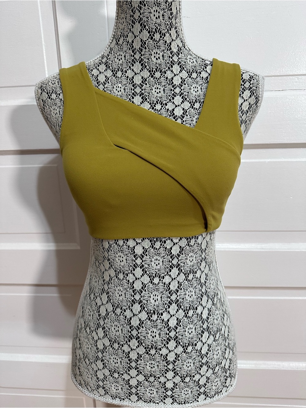 Lululemon Nulu Cross-Front Yoga Bra Size 4 Auric Gold Soft Nulu $58